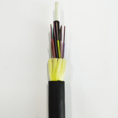 Single Jacket ADSS Optical Aerial Fiber Cable Single Mode Aramid Yarn Strength