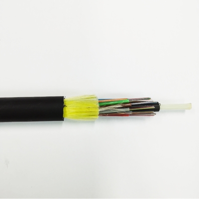 Single Jacket ADSS Optical Aerial Fiber Cable Single Mode Aramid Yarn Strength