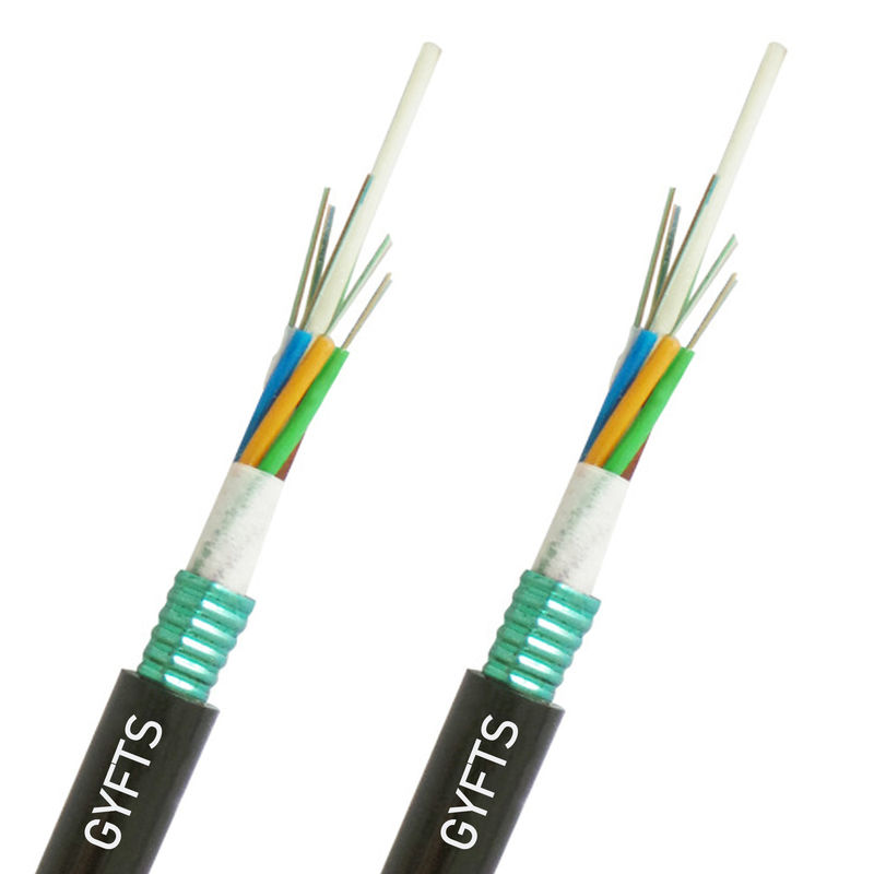 Aerial Overhead GYFTS Fiber Optical Cable 4km/drum G652d Manufacturer Supplier 24 Core Single Mode Fibre Optic Cable
