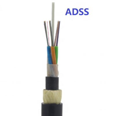 Im Freien Singlemode G652 ADSS Lichtwellenleiter der 48 von der Luftkern-mit Aramid-Garn