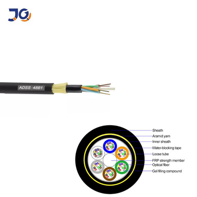 Optik-ADSS Lichtwellenleiter der ADSS-Faser-Lichtleiterkabel-obenliegender 144 Kern-Faser-im Freien