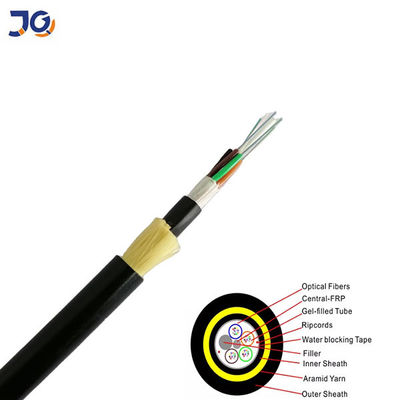 Adss Einzelmodus Luftfaseroptikkabel 6 8 12 24 48 Kernkabel Adss G652D G657A1 Außenfaserkabel