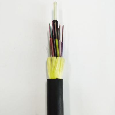 Single Jacket ADSS Optical Aerial Fiber Cable Single Mode Aramid Yarn Strength