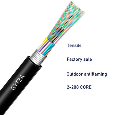 Außen G652D GYTZA Einzelmodus 4c 12c 36c 72c 96c Flammschutzoptikkabel