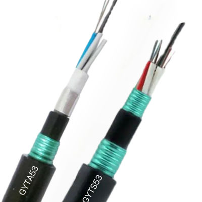 12 24 48 96 Kern-Einzelmodus-G652d Außenkanal-Faseroptikkabel GYTA53 GYTS53