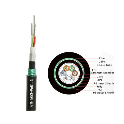 Außengebundene Einzelmodus Aluminiumband gepanzertes Glasfaserkabel GYFTA