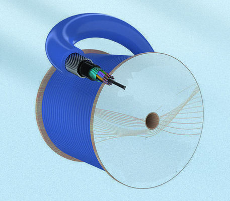 Fabrik LSZH MGTSV33 Stahldraht gepanzerter Bergbau Glasfaserkabel Flammschutzmittel G652D Blaue optische Kabel für Minen