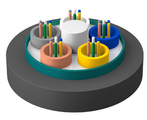 Außengeschirmtes Glasfaserkabel GYTZS Flammfestigkeitsjacke LSZH Außenhülle