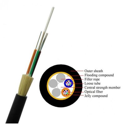 12 24 48 Kern ADSS-Faser G652D Luft-Selbsttragende optische Kabel