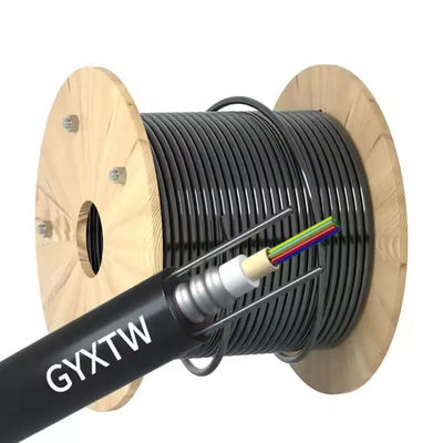 8 Kernfiber und Kanalfaser G.652 D Zentralrohr gepanzertes GYXTW Außenfaseroptisches Kabel