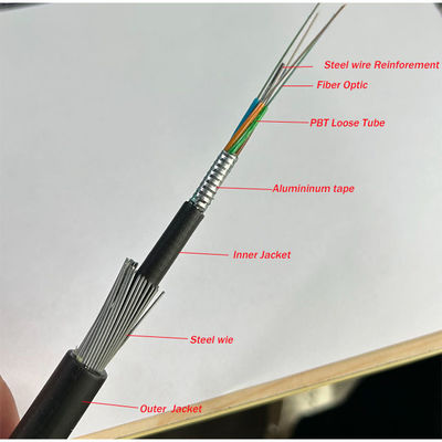 Unterirdisches Glasfaserkabel GYTA33 24 32 36 48 72 96 144 Kerne G652D SM Unterwasserkabel zur direkten Untertage