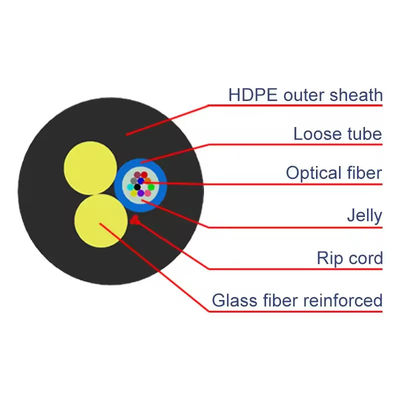 ASU Glasfaserkabel ASU Span 80m 100m 200m 4 6 8 Kern 12 Hilos Glasfaserkabel G652 Kabel