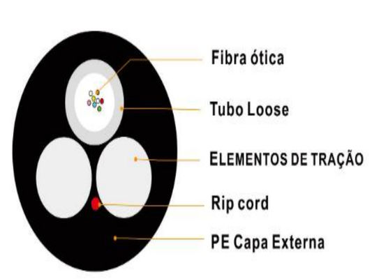 ASU Glasfaserkabel ASU Span 80m 100m 200m 4 6 8 Kern 12 Hilos Glasfaserkabel G652 Kabel