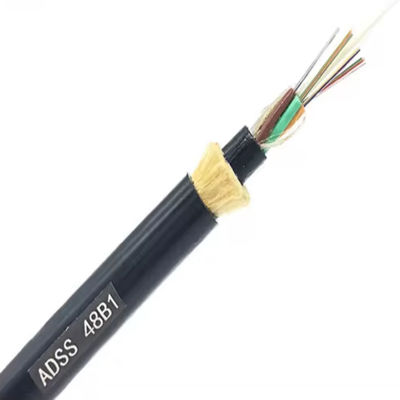 Fiber ADSS-Kabel 24 Kern 48Kern OHDPE Jacket 100-200m Span SM MM Glasfaserkabel