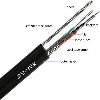 LSZH PE-Aus-Hülle-Aerial schwarz gepanzertes Glasfaserkabel
