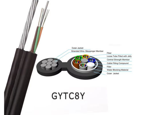 GYTC8S Abbildung 8 Glasfaserkabel Stranded Wires Messenger Aerial Overhead