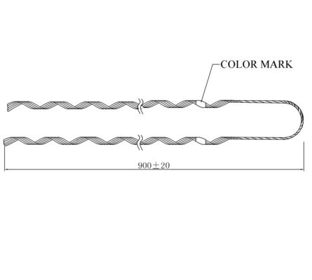 Vorgeformte Spannungsklemmen-Guy-Streifen ADSS-Kabelzubehör