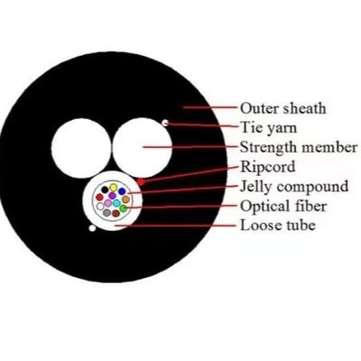 ASU Fiber Optic Cable Unitube Single Mode Self Supporting Outdoor Aerial Optical Cable for Long Span Communication