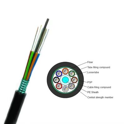 GYTS gepanzertes Glasfaserkabel 288 Kern Einzelmodus Außenuntergrund Direktbegrabenes optisches Kabel Stahlband verstärkt