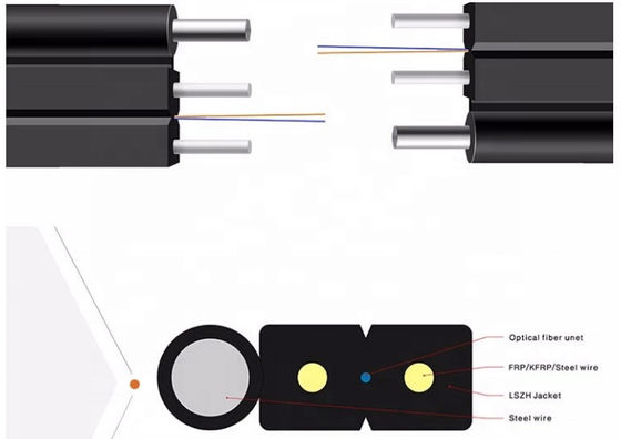 20kgs/Km G657A1 FRP FTTH Lichtwellenleiter