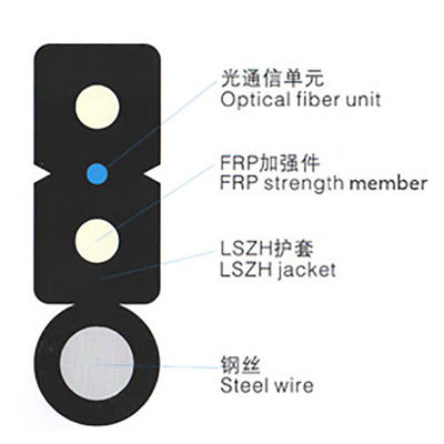 Faser Gjyxfch G657 G652D Ftth-Transceiverkabel im Freien selbsttragend