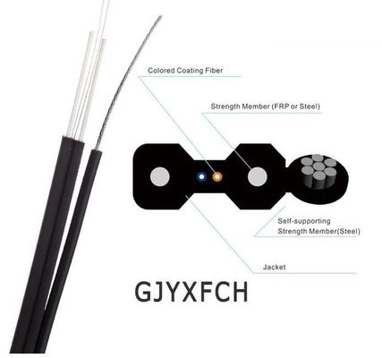 Selbsttragendes Faser-Optiktransceiverkabel G652D FTTH im Freien