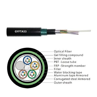96 direktes begrabenes doppeltes Hüllen-Kabel des Kern-GYFTA53