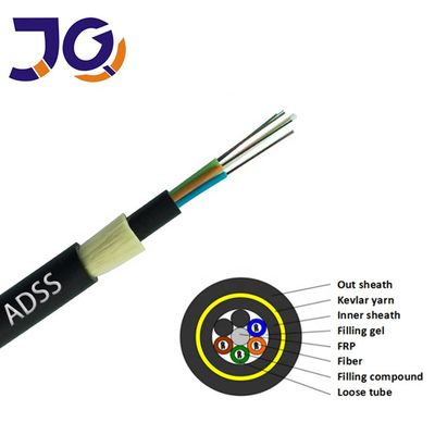 24 Lichtwellenleiter Luft-12 48 96 des Kern-G652D ADSS 144 Kern-Übertragungskabel