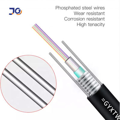 Monomode- im Freien G652D 4 6 8 12 16 24 gepanzertes Faserlichtleiterkabel des Kernes mit Stahl- Draht fibra Optik-gyxtw